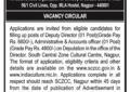 Vacancy for the post of Deputy director